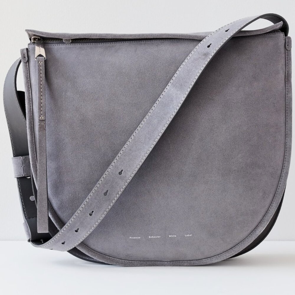 Proenza Schouler White Label Baxter Bag in Gray Suede